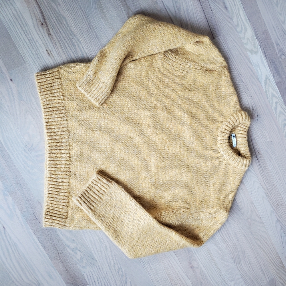 New Zara Mustard  Wool Blend  sweater  size  XL. - Picture 5 of 8